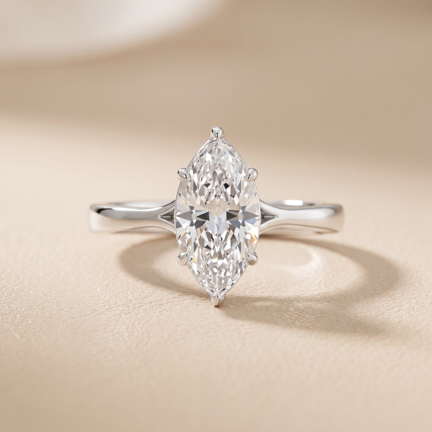 Anais Trellis Solitaire Marquise Diamond Engagement Ring in White Gold - front.jpg