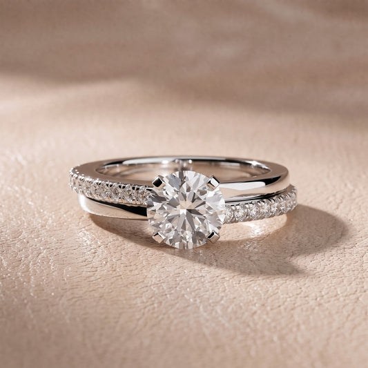 Edith Criss Cross Pavé Round Diamond Engagement Ring in Platinum - front.jpg
