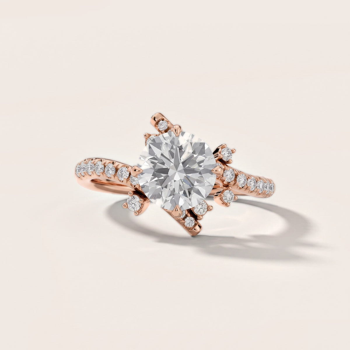 Agnes Bypass Pavé Round Diamond Engagement Ring in Rose Gold - front.jpg