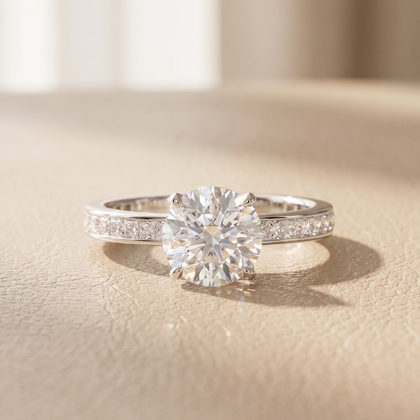 Brielle Channel Set Solitaire Round Diamond Ring in Platinum - front.jpg
