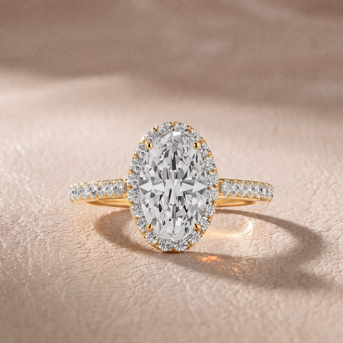 Willa Halo Micropavé Oval Diamond Engagement Ring in Yellow Gold - front.jpg