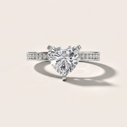 Tessa Solitaire Channel Set Heart Diamond Engagement Ring in Platinum [studio-20261024]