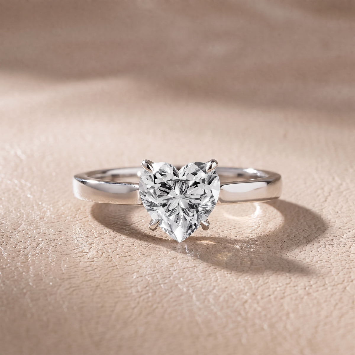 Isabella Bloom Solitaire Heart Diamond Engagement Ring in Platinum - front.jpg