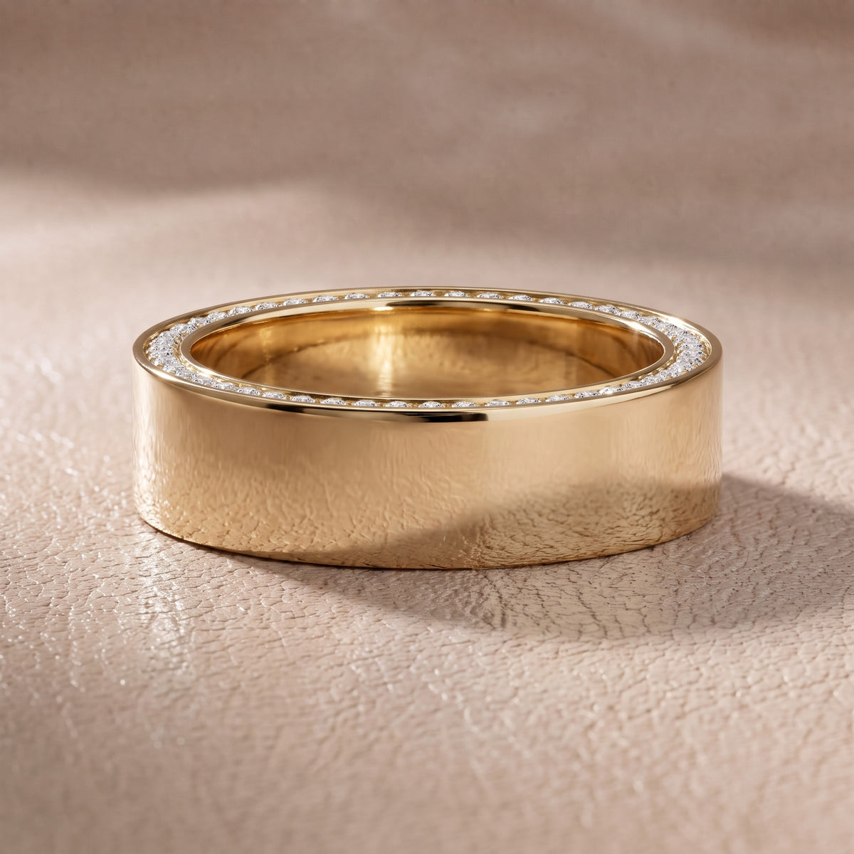 Ophelia Micropavé Round Diamond Eternity Band in Yellow Gold - front.jpg