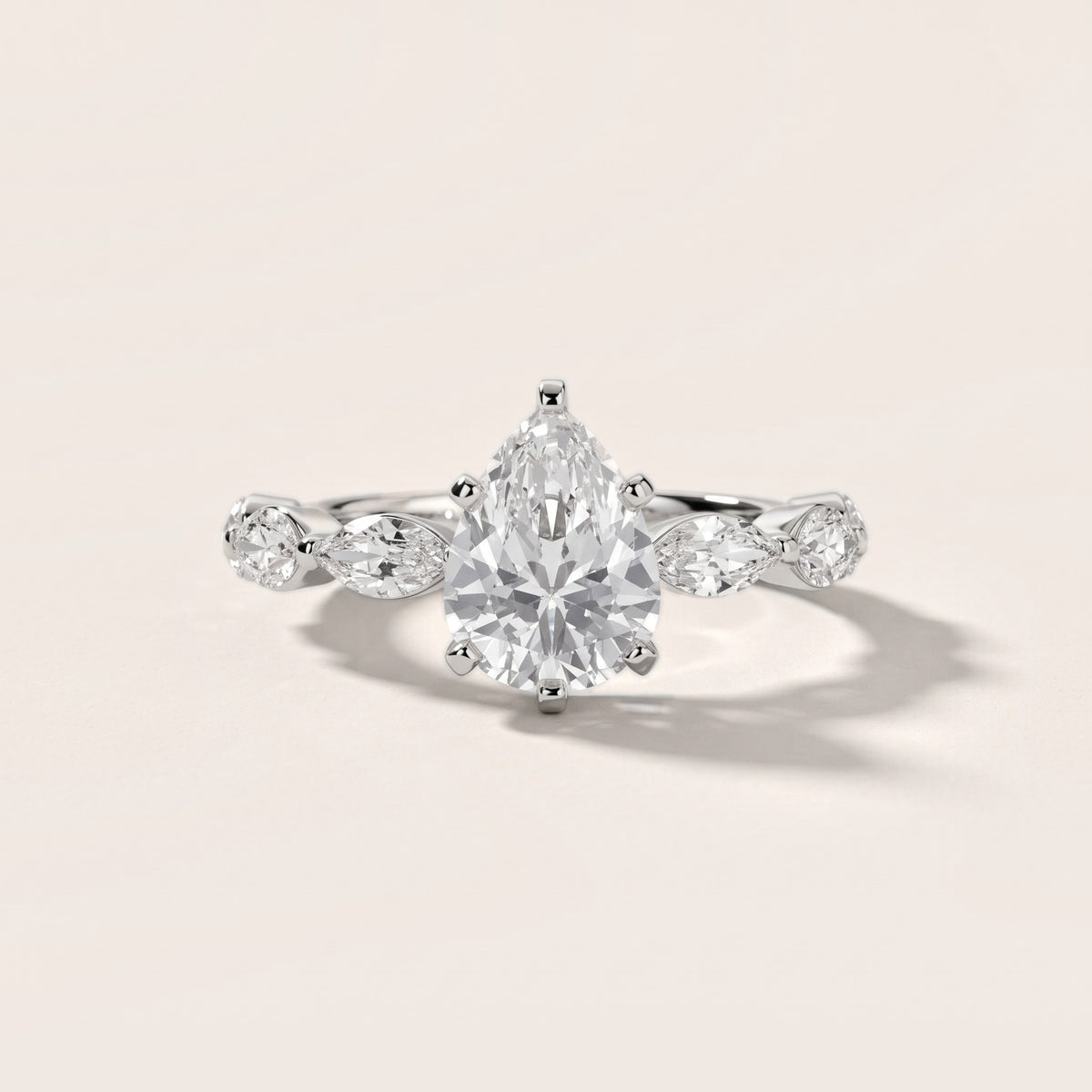 Lina Marquise-Side Bezel Pear Diamond Engagement Ring in Platinum - front.jpg