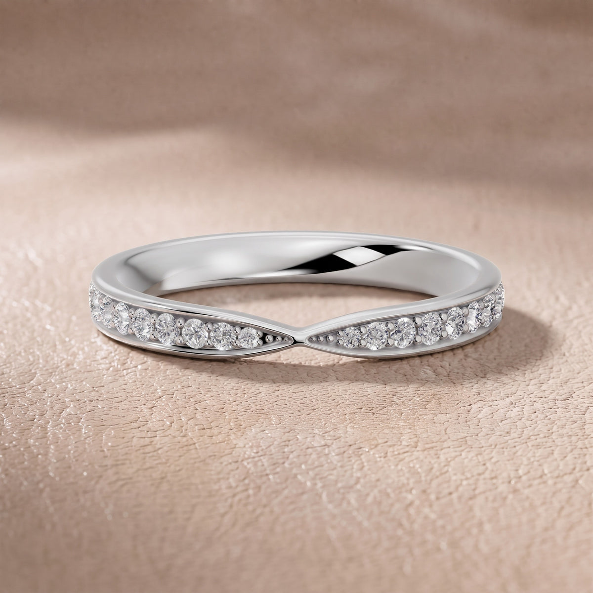 Imogen Tapered Riviera Round Diamond Eternity Band in Platinum - front.jpg