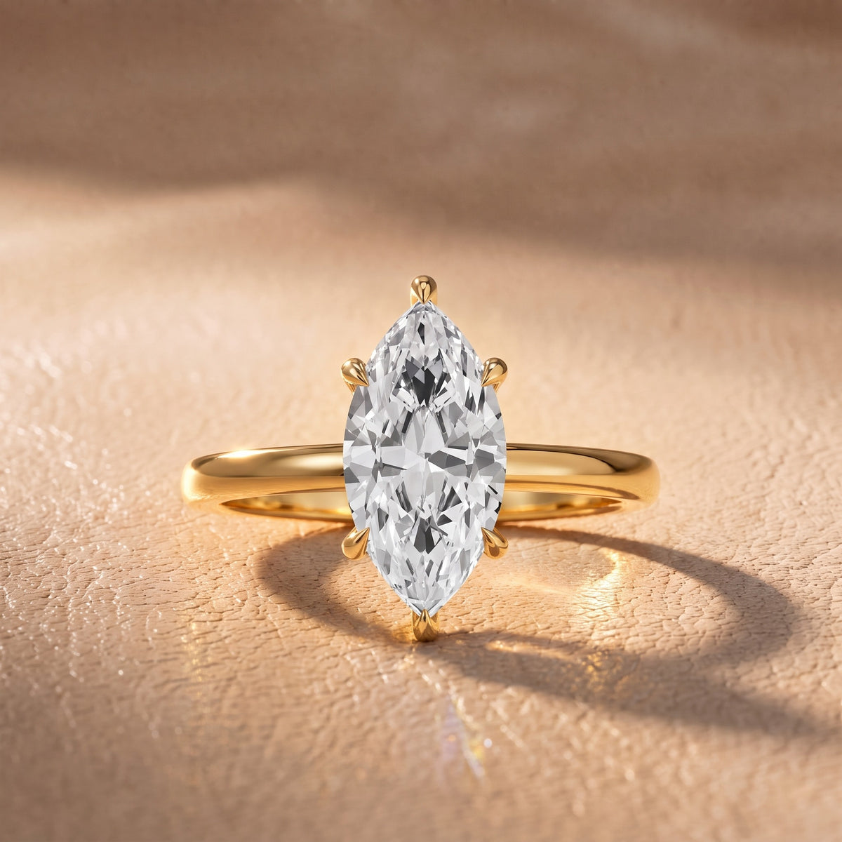 Nadia Petite Solitaire Marquise Diamond Engagement Ring in Yellow Gold - front.jpg