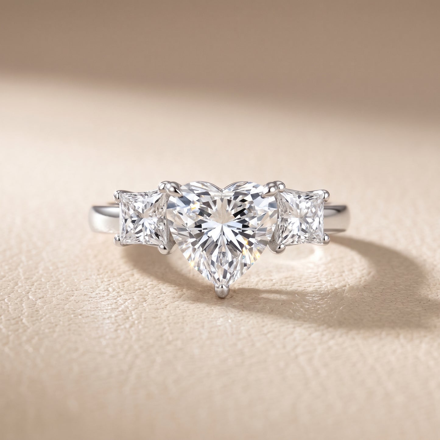 Sienna Three-Stone Heart Diamond Ring in Platinum - front.jpg