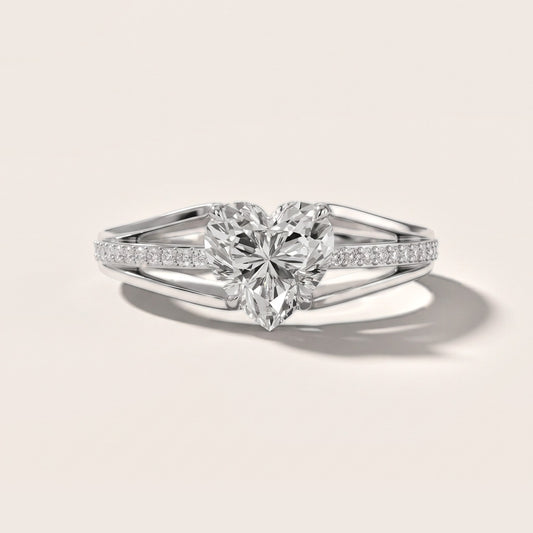 Lucinda Split Shank Heart Diamond Engagement Ring in Platinum [studio-20261024]