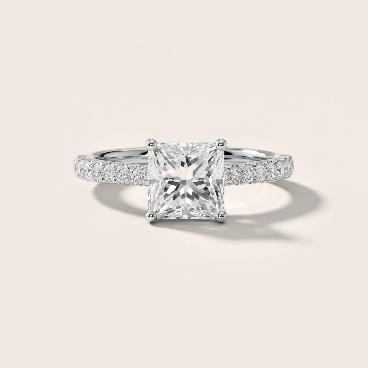 Sanne Trellis Pavé Princess Diamond Engagement Ring in Silver - front.jpg