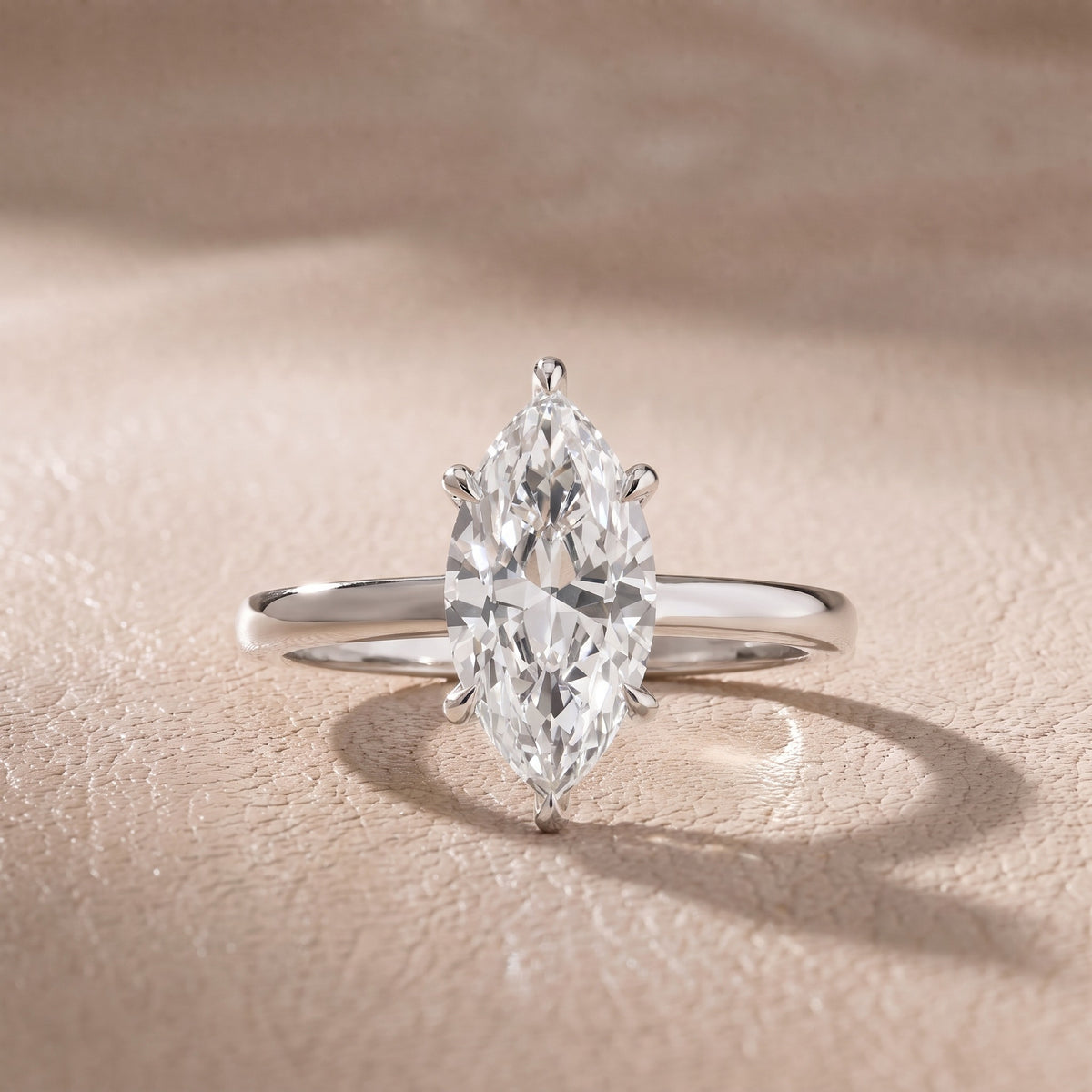 Nadia Petite Solitaire Marquise Diamond Engagement Ring in Platinum - front.jpg