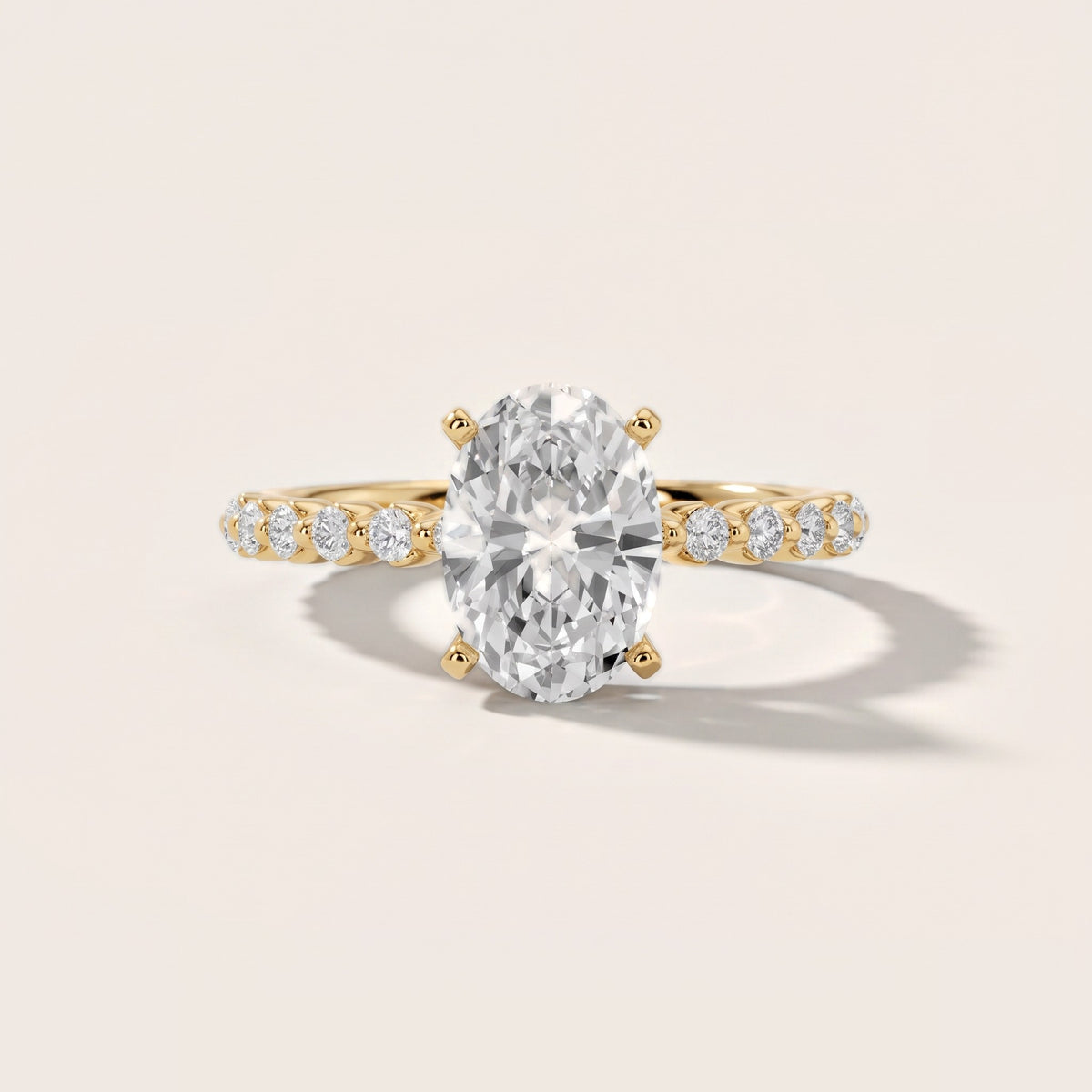 Lilia Beaded Pavé Oval Diamond Engagement Ring in Yellow Gold - front.jpg