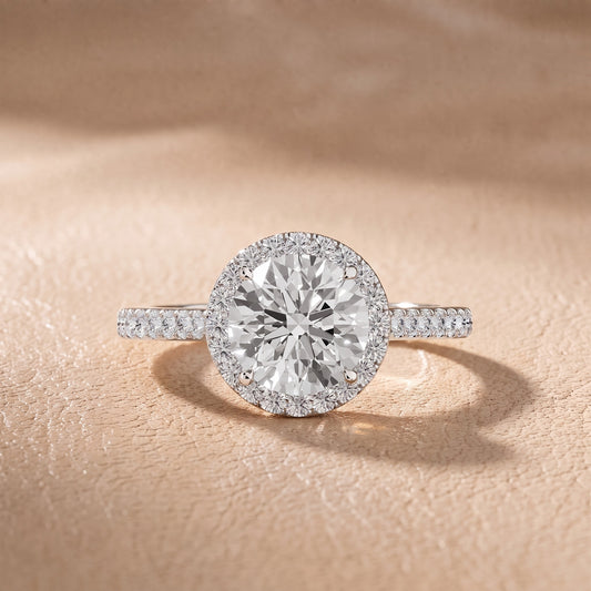 Willa Halo Micropavé Round Diamond Engagement Ring in White Gold - front.jpg