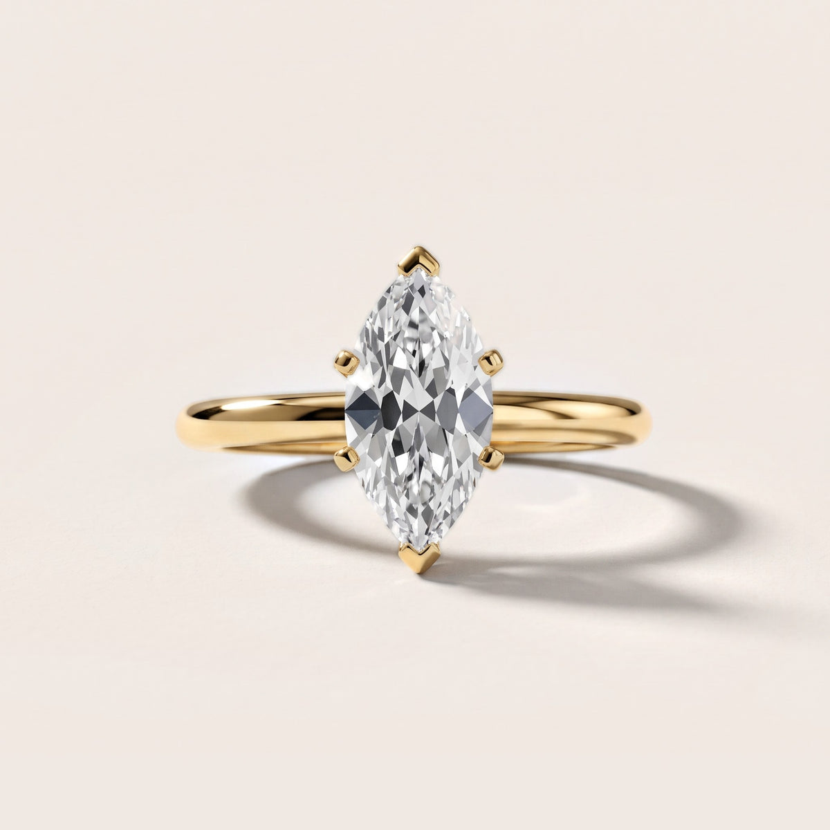 Giulia Solitaire Marquise Diamond Engagement Ring in Yellow Gold - front.jpg