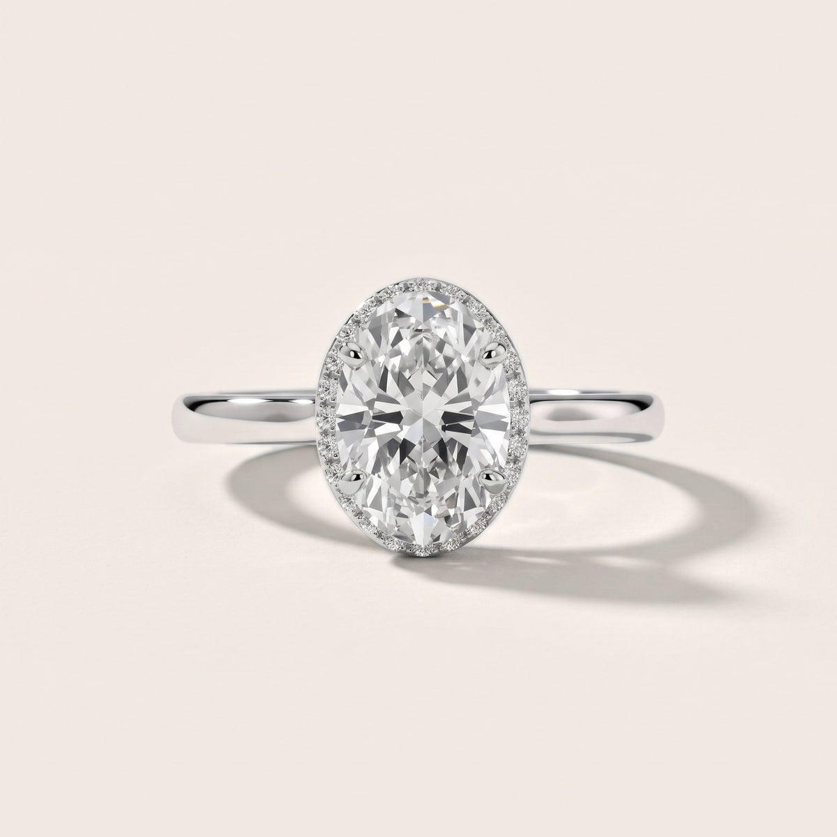 Ventura Halo Cathedral Oval Diamond Engagement Ring in White Gold - front.jpg