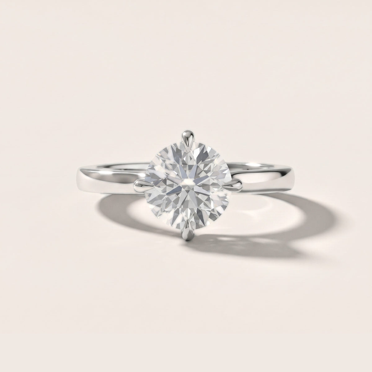 Truckee East-West Cathedral Round Diamond Engagement Ring in Silver - front.jpg