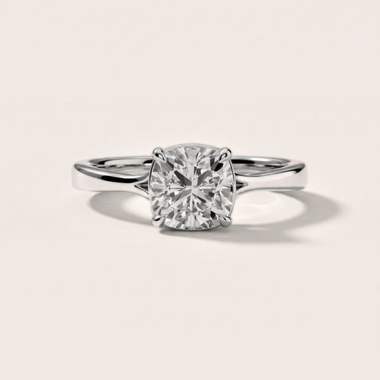 Evangeline Trellis Solitaire Cushion Diamond Engagement Ring in Platinum [studio-20261024]
