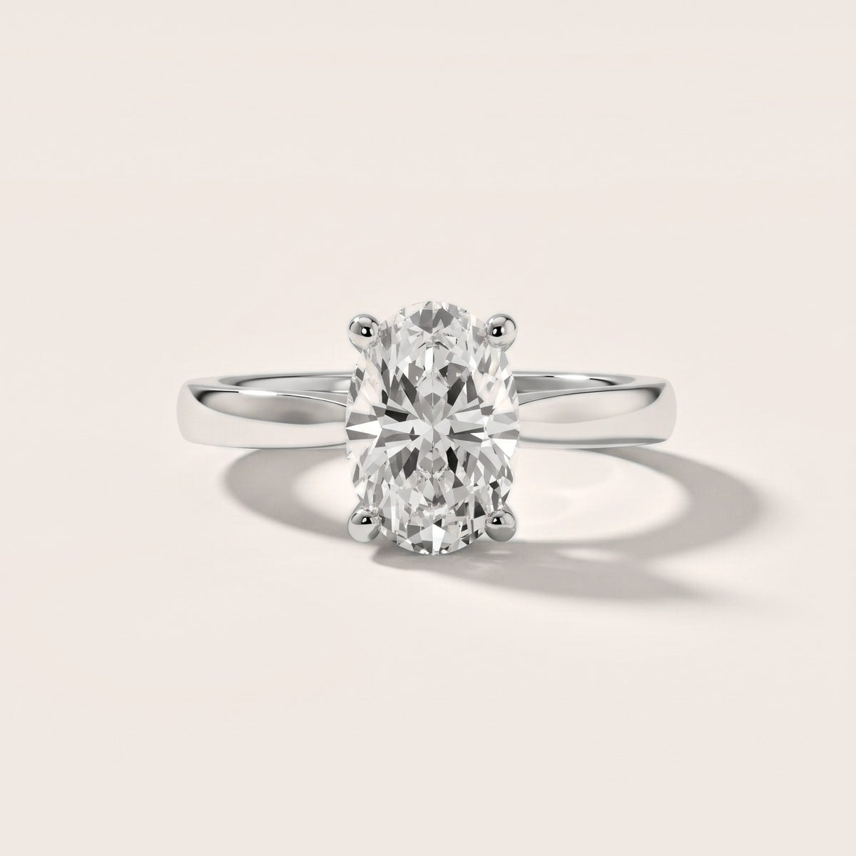 Sofia Cathedral Oval Diamond Engagement Ring in Platinum - front.jpg