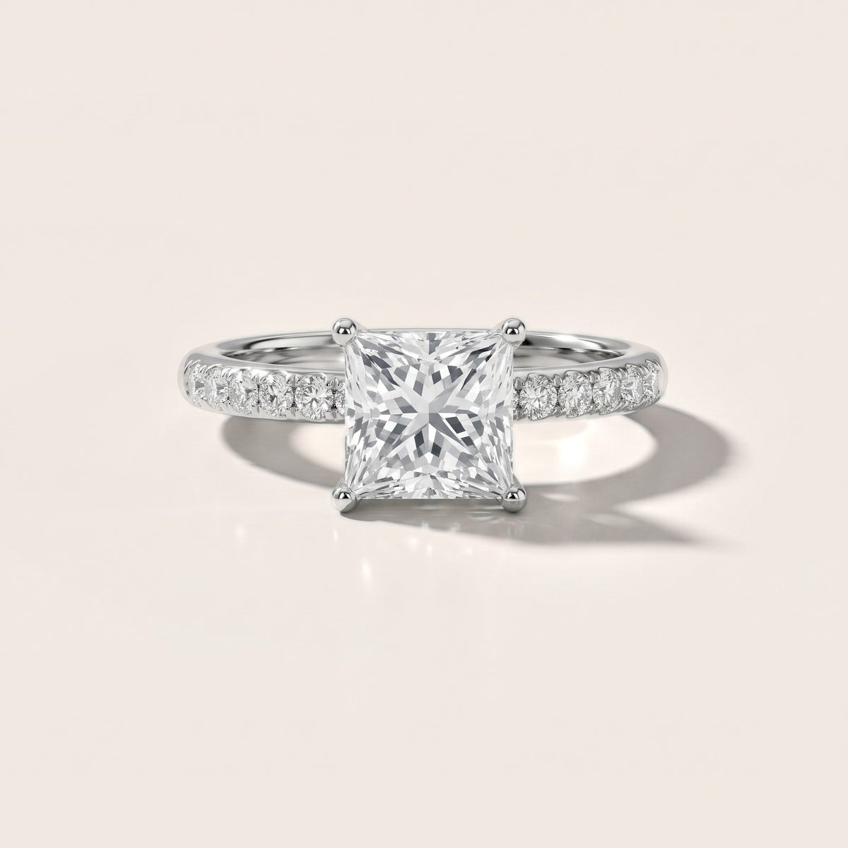 Brea Twist Pavé Princess Diamond Engagement Ring in Silver - front.jpg