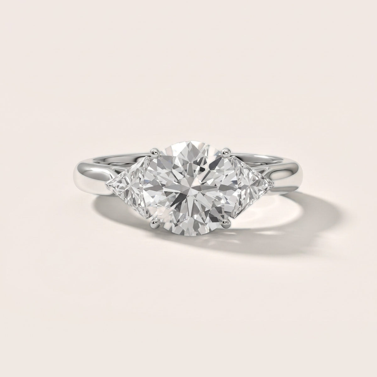 Camilla Three-Stone Cathedral Round Diamond Engagement Ring in Silver - front.jpg