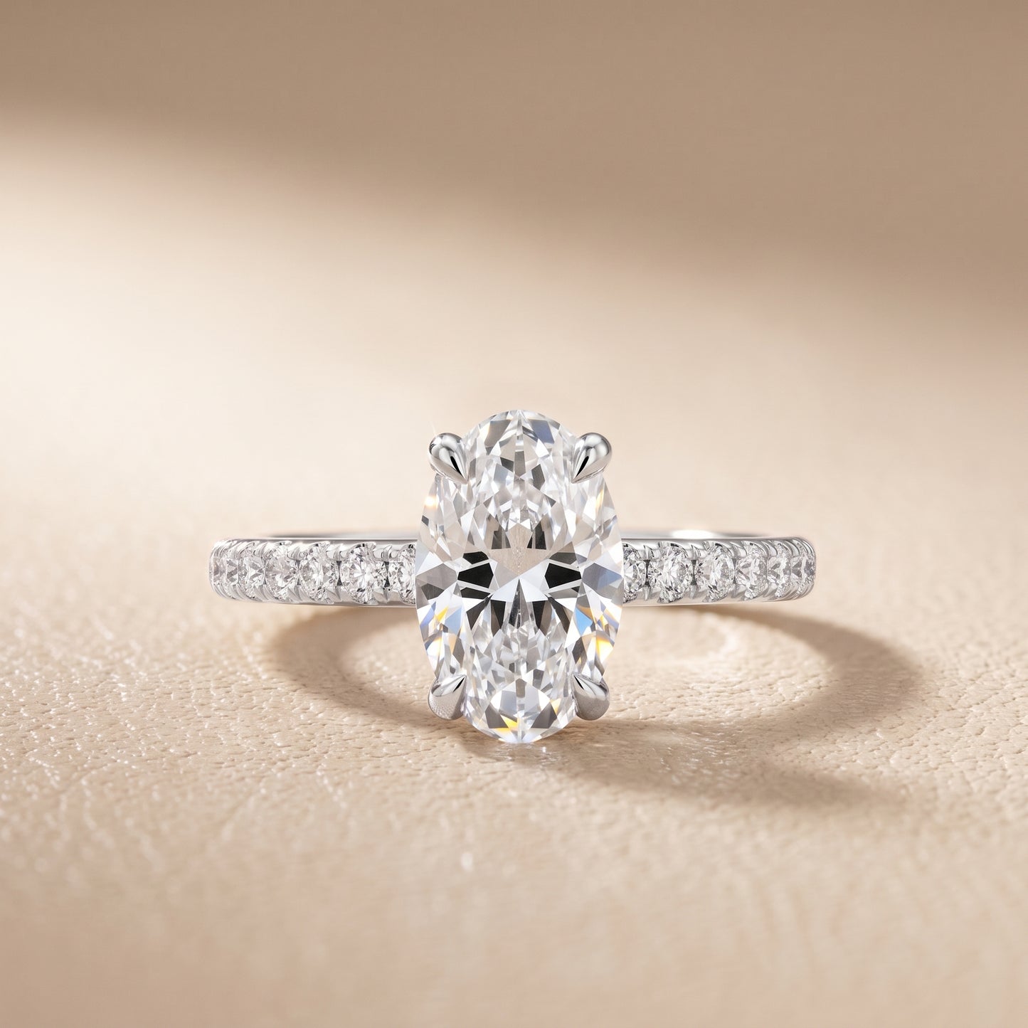 Maya Hidden Halo Pavé Oval Diamond Engagement Ring in White Gold - front.jpg