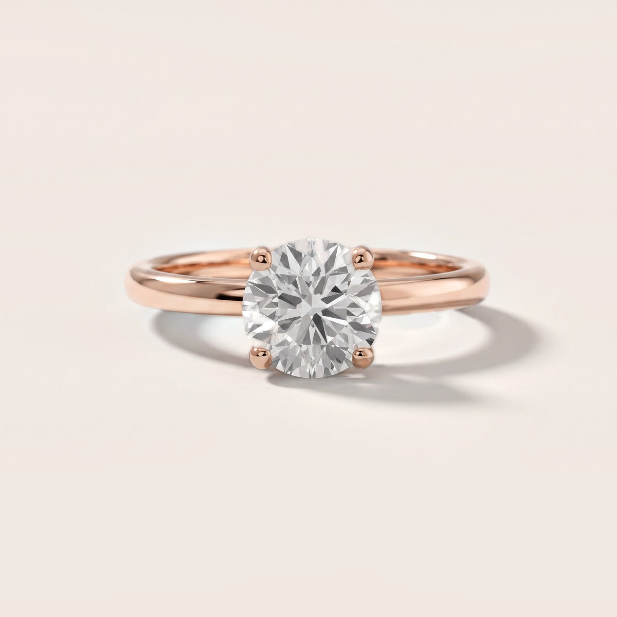 Charlotte Charm Solitaire Round Diamond Engagement Ring in Rose Gold [studio-20261024]
