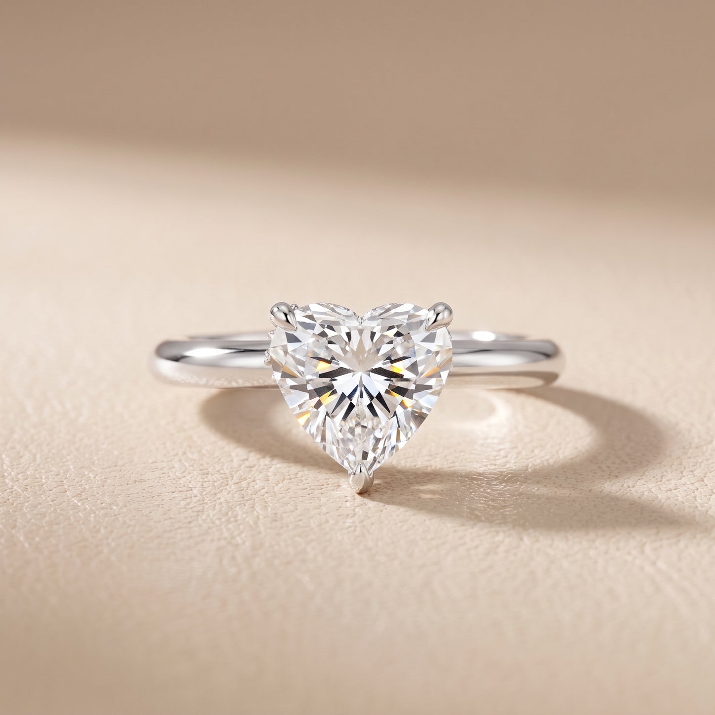 Amaya Hidden Halo Heart Diamond Ring in Silver - front.jpg