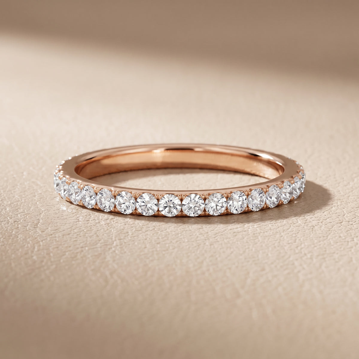 Jaya French Pavé Round Diamond Half Eternity Band in Rose Gold - front.jpg