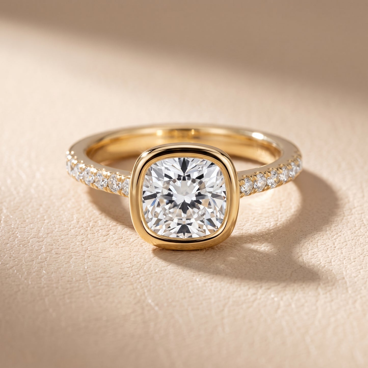 Ayla Bezel Bypass Cushion Diamond Ring in Yellow Gold - front.jpg