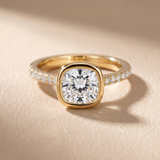 Ayla Bezel Bypass Cushion Diamond Ring in Yellow Gold - front.jpg