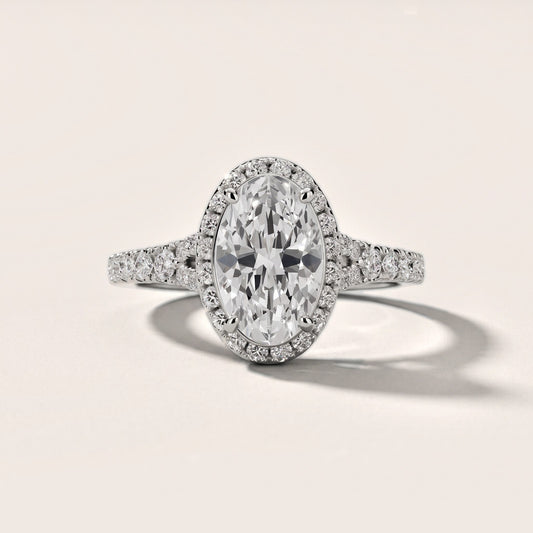 Bella Halo Pavé Oval Diamond Engagement Ring in Platinum [studio-20261024]