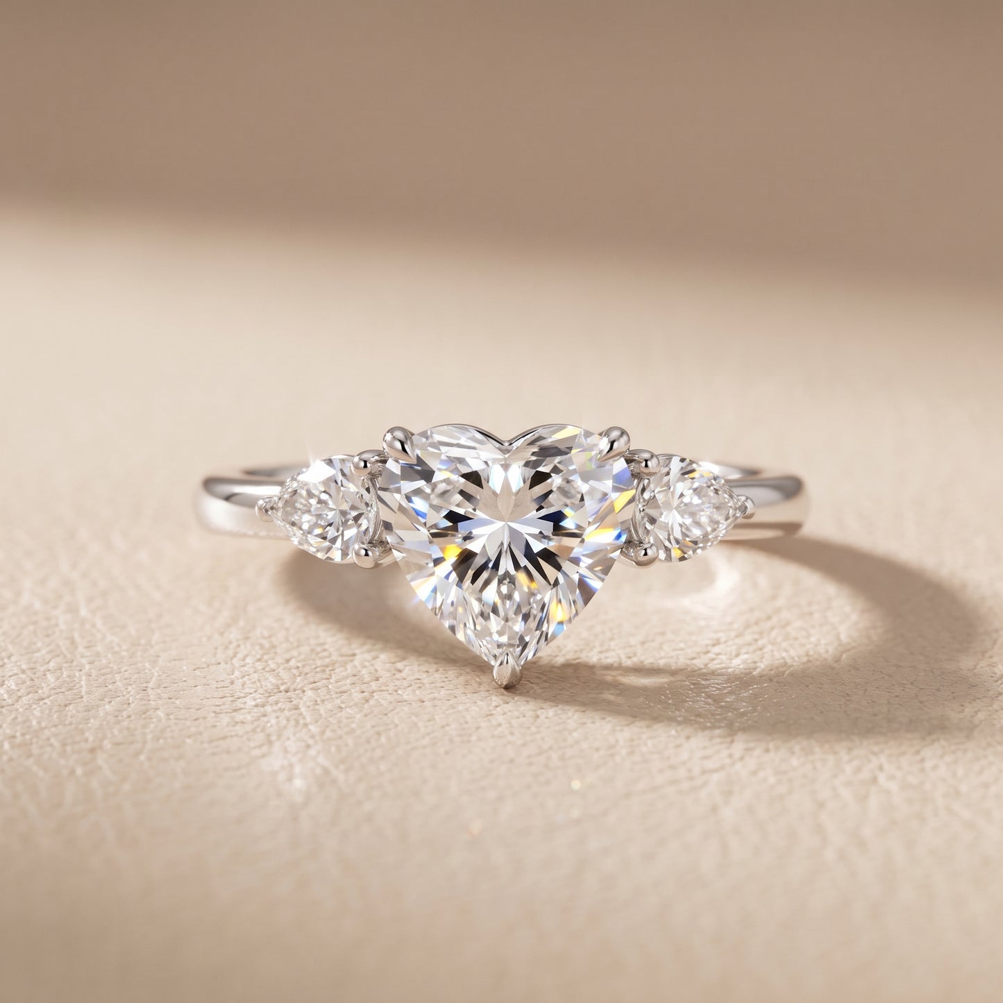 Phoebe Three-Stone Heart Diamond Ring in Platinum - front.jpg