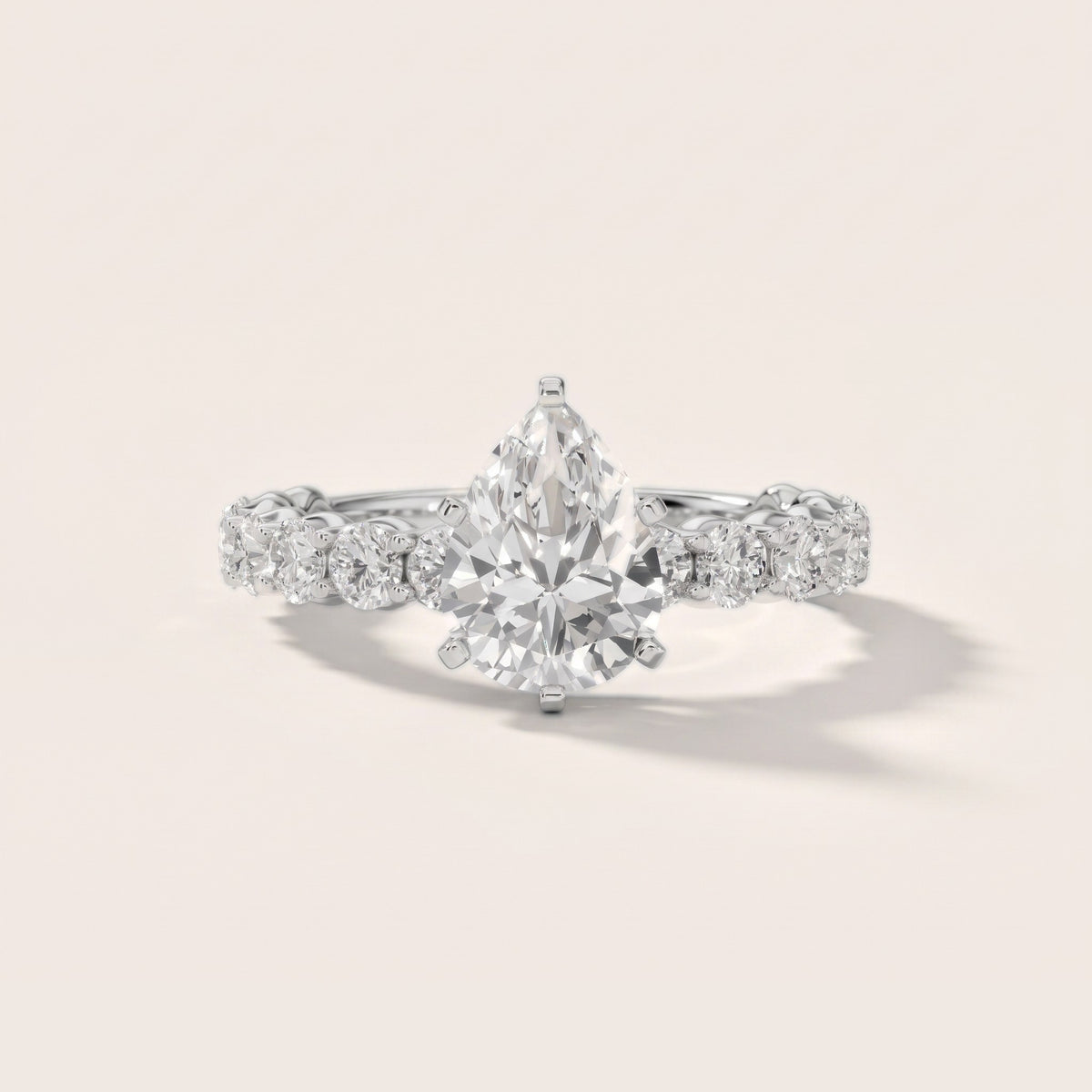 Leta Infinity Pavé Pear Diamond Engagement Ring in Platinum - front.jpg