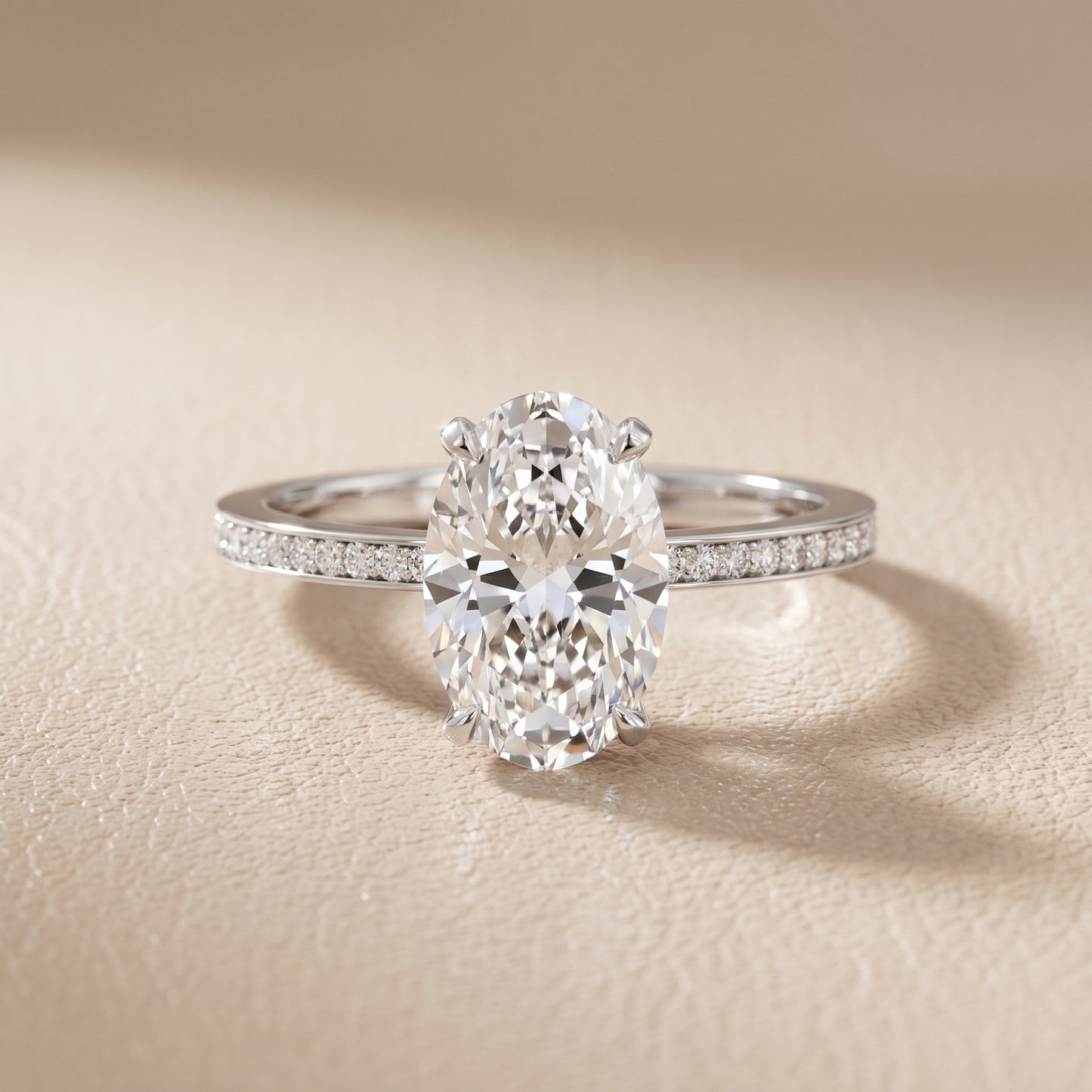 Naia Hidden Halo Oval Diamond Ring in Silver - front.jpg