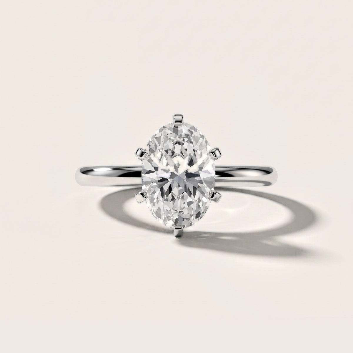 Aida Solitaire Knife Edge Oval Diamond Engagement Ring in Silver - front.jpg