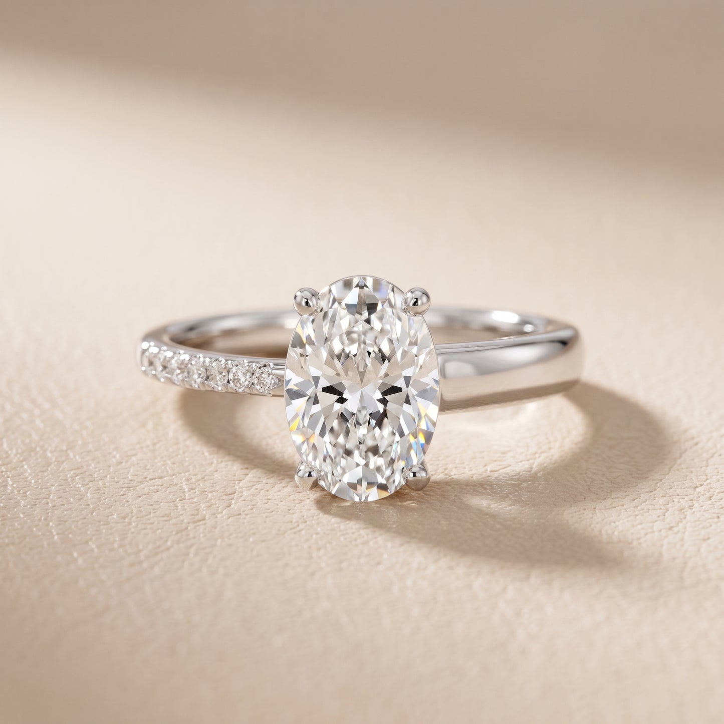 Rosie Solitaire Basket Oval Diamond Engagement Ring in Platinum - front.jpg
