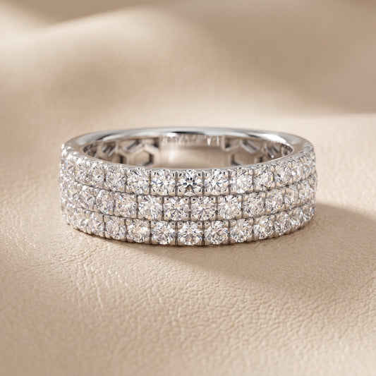 Fiona Pavé Round Diamond Anniversary Ring in White Gold - front.jpg
