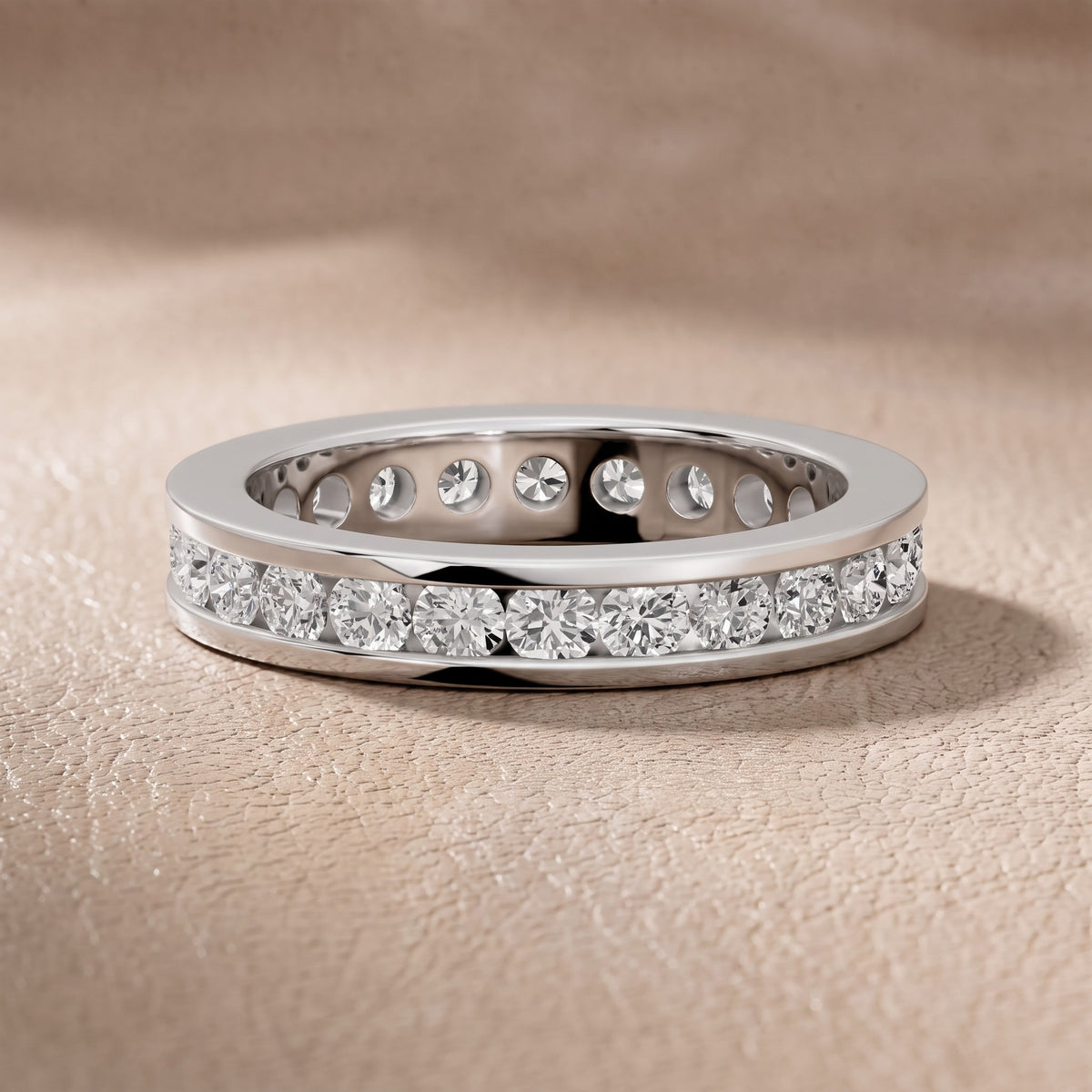 Catherine Channel Set Round Diamond Eternity Band in Platinum - front.jpg