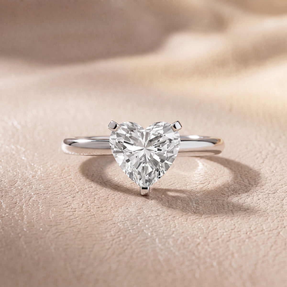Arabella Six-Prong Solitaire Heart Diamond Engagement Ring in Silver - front.jpg