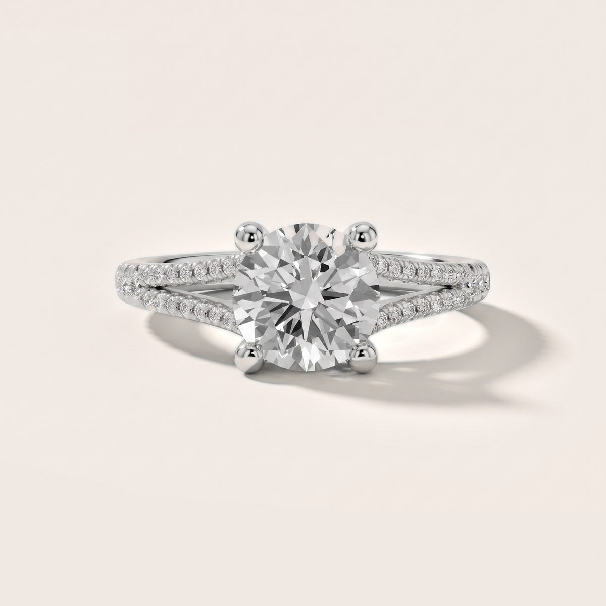 Giovanna Hidden Halo Split Shank Round Diamond Engagement Ring in Silver - front.jpg