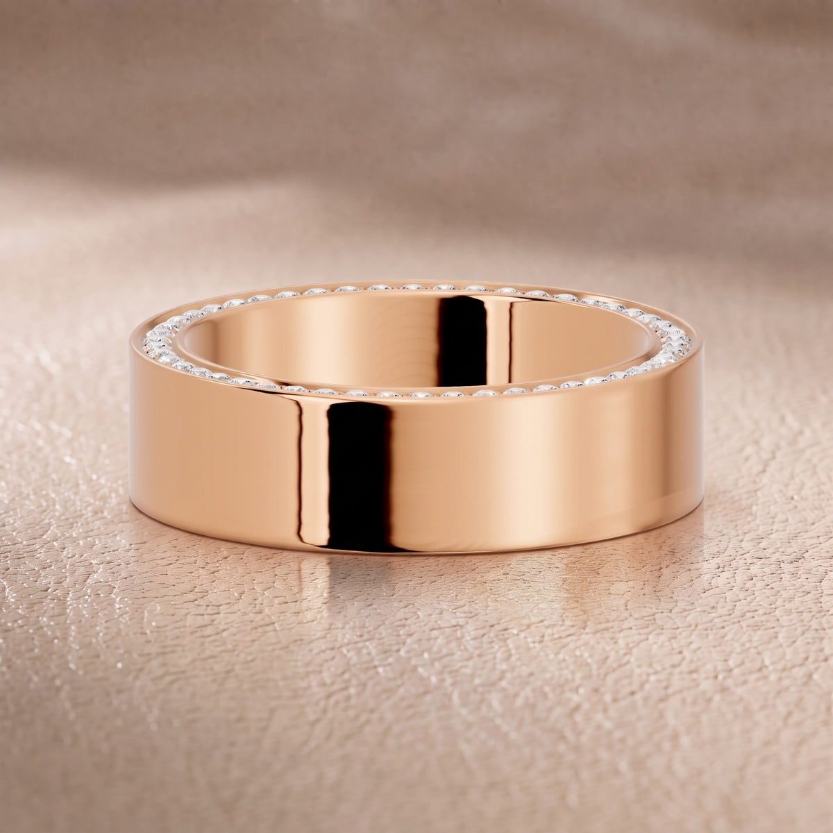 Ophelia Micropavé Round Diamond Eternity Band in Rose Gold - front.jpg