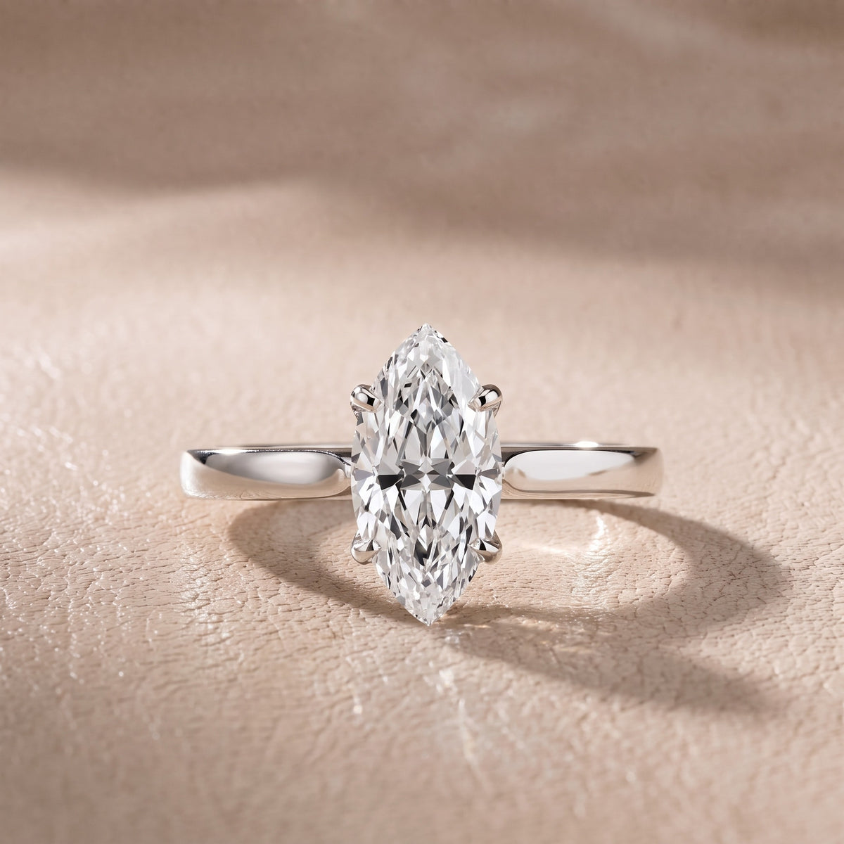 Isabella Bloom Solitaire Marquise Diamond Engagement Ring in White Gold - front.jpg