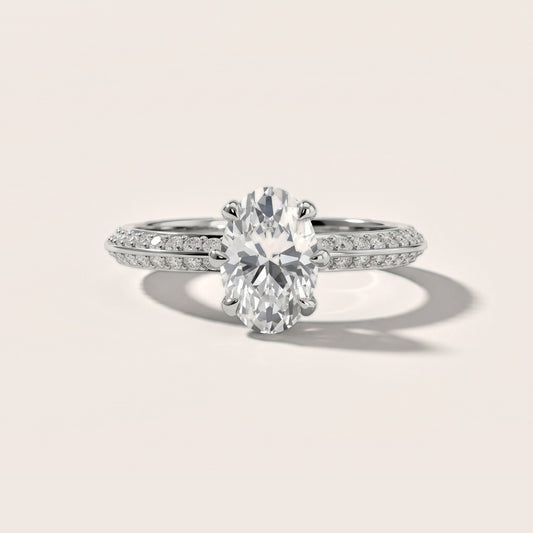 Meredith Knife Edge Pavé Oval Diamond Engagement Ring in Platinum [studio-20261024]