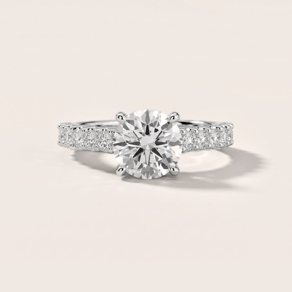 Marcella Cathedral Pavé Round Diamond Engagement Ring in Platinum - front.jpg