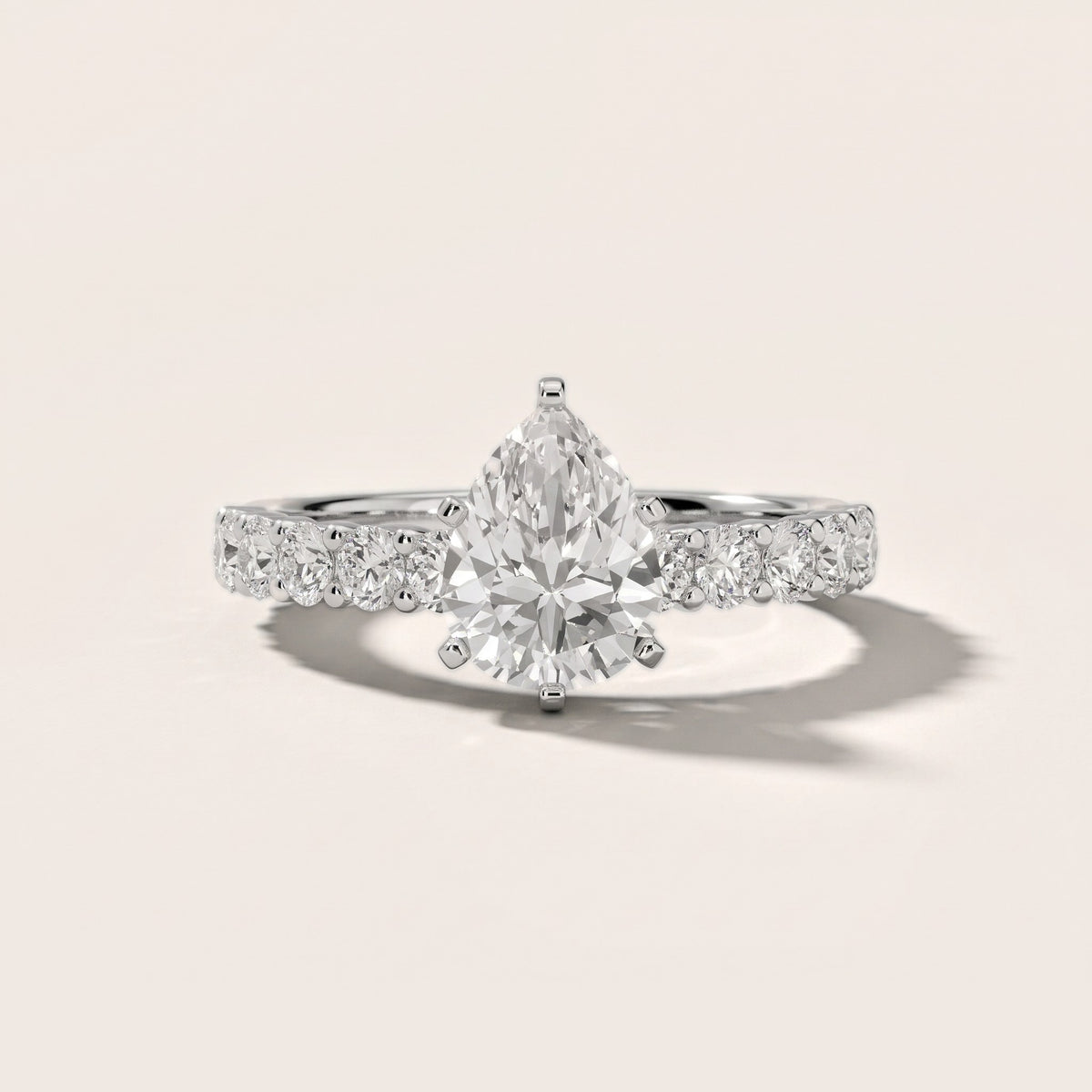 Heloise Statement Pavé Pear Diamond Engagement Ring in White Gold - front.jpg