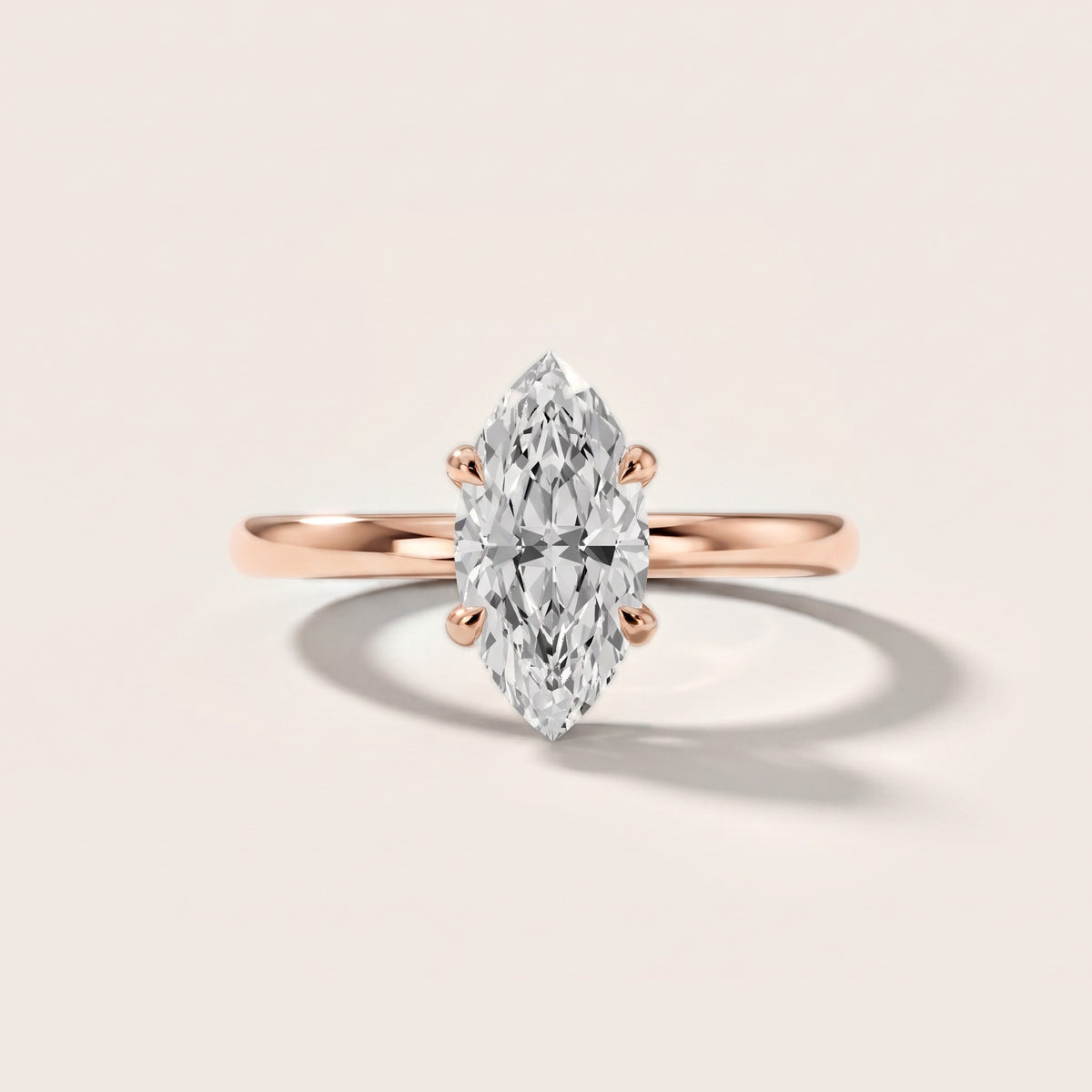 Charlotte Charm Solitaire Marquise Diamond Engagement Ring in Rose Gold [studio-20261024]