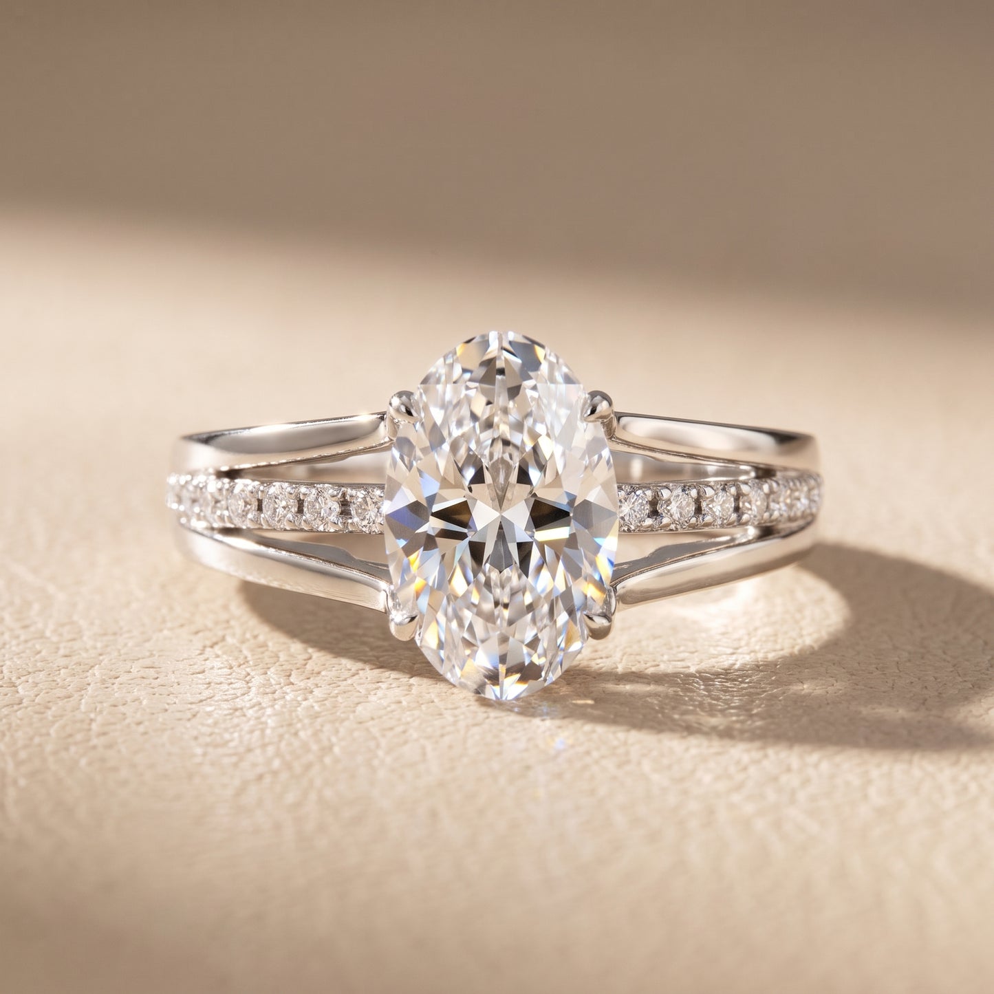 Scarlett Split Shank Pavé Oval Diamond Ring in Platinum - front.jpg
