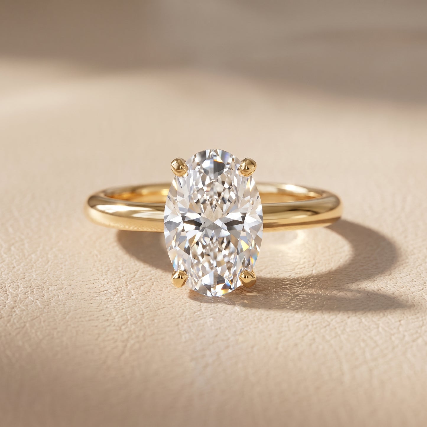 Wren Solitaire Oval Diamond Ring in Yellow Gold - front.jpg