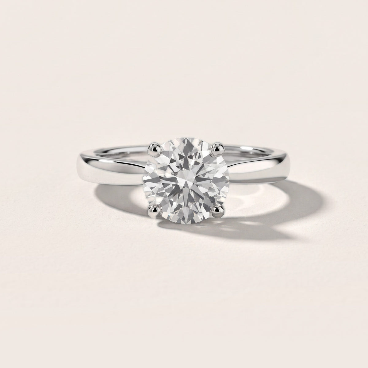 Sofia Cathedral Round Diamond Engagement Ring in Platinum - front.jpg