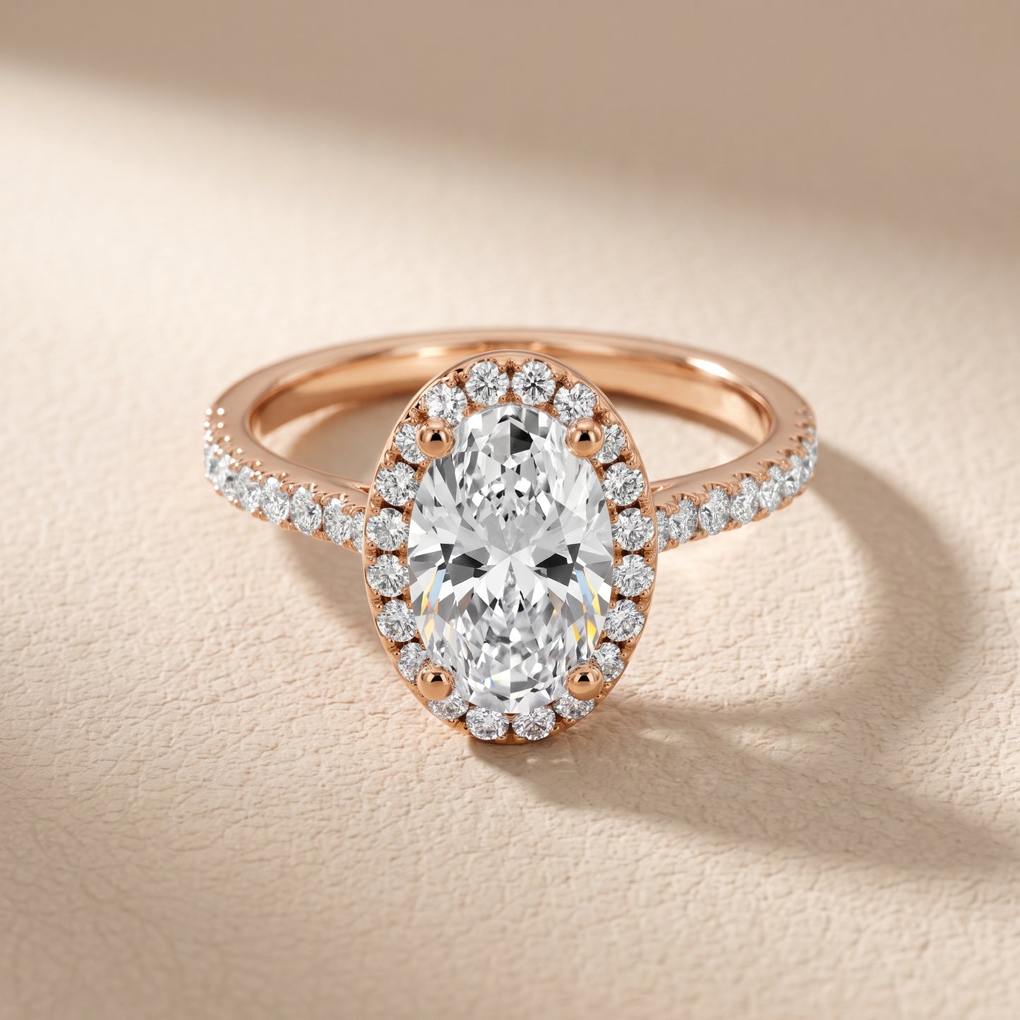 Sophie Halo Pavé Oval Diamond Ring in Rose Gold - front.jpg